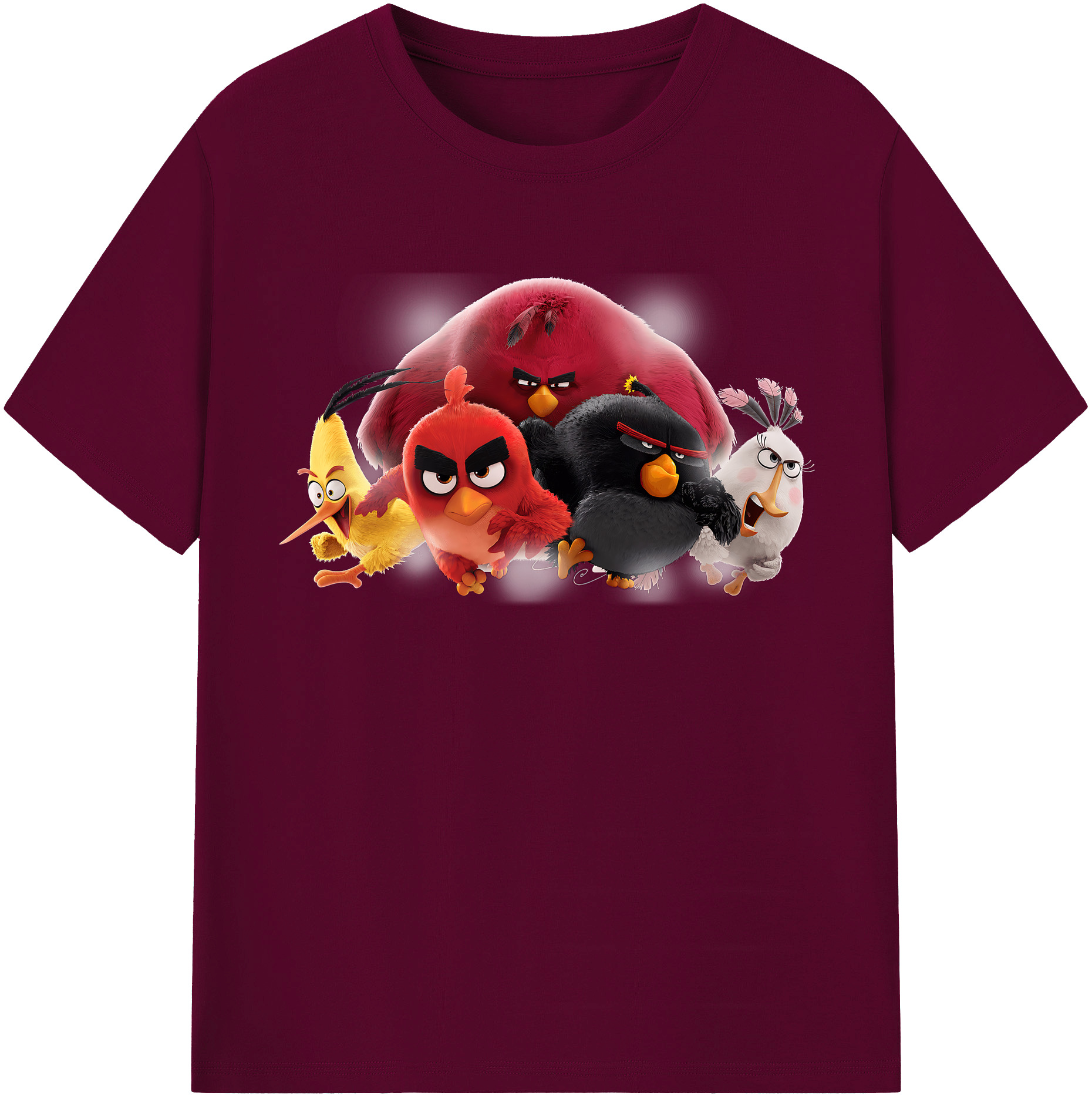 （画像用） Angry Birds アングリーバード レディースカジュアルプリントTシャツ（綿100％）